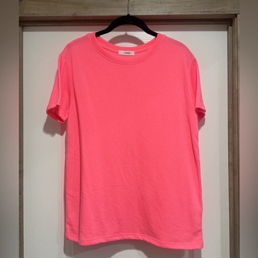 Bright Pink Short Sleeve Top